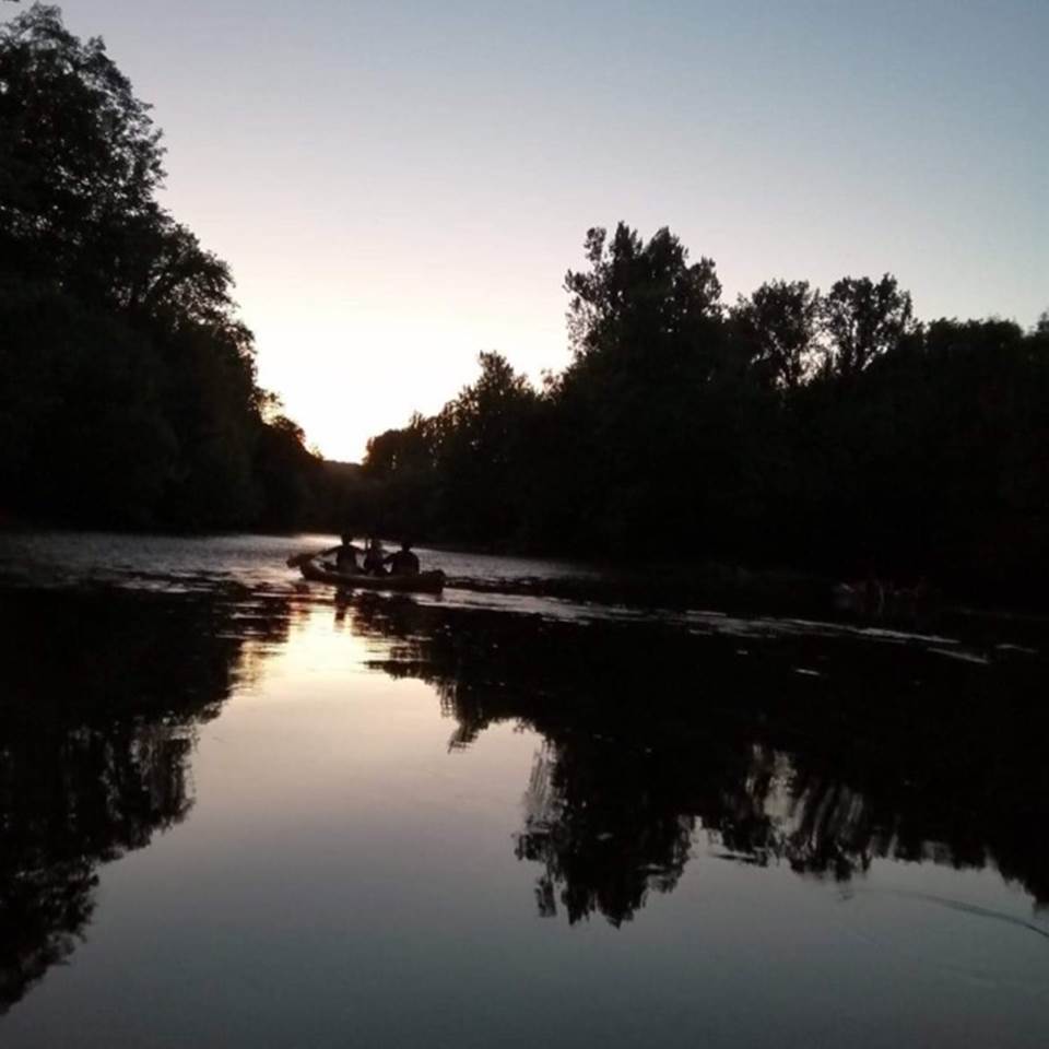 coucher de soleil sur la Vézère