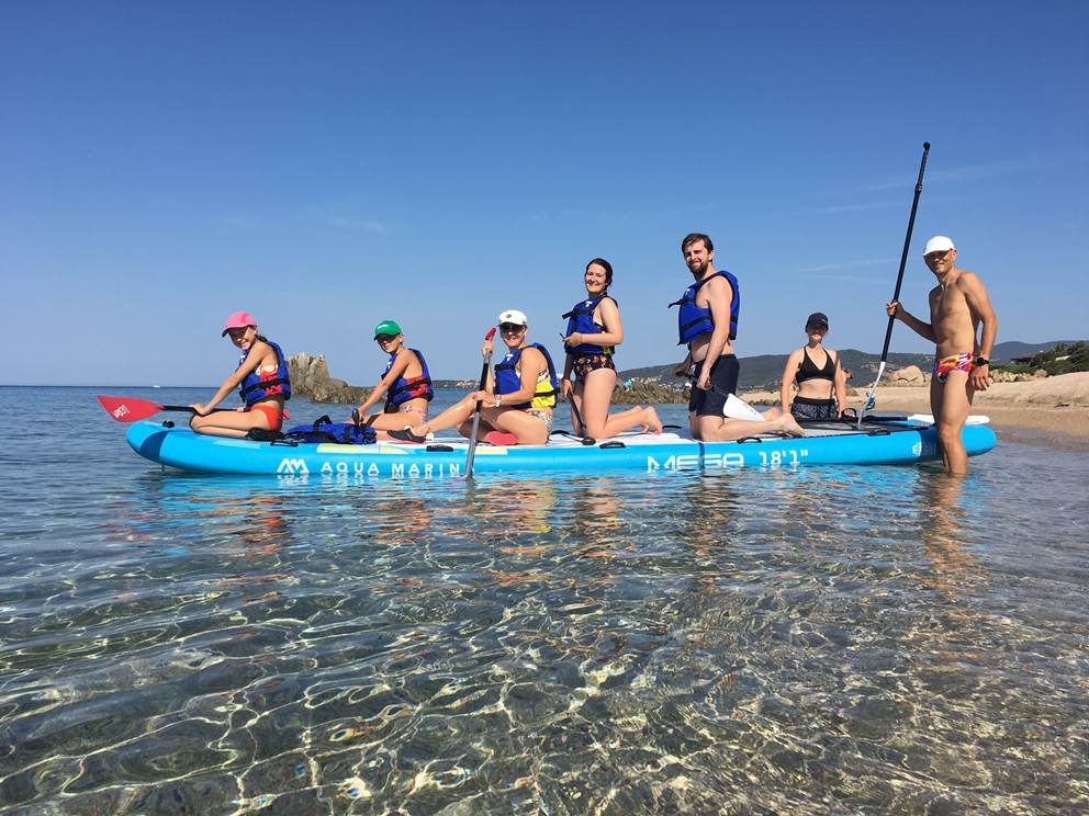 Abbartello kayak paddle Corse départ randonnée planche à pagaie