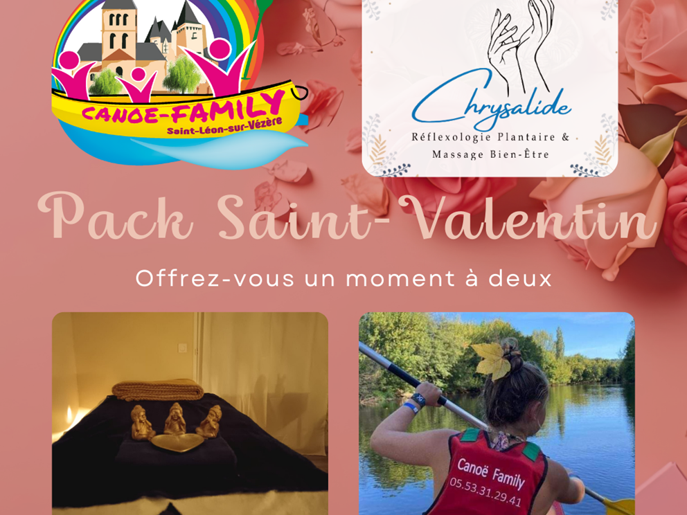 pack saint valentin canoe family et chrysalide reflexologie plantaire