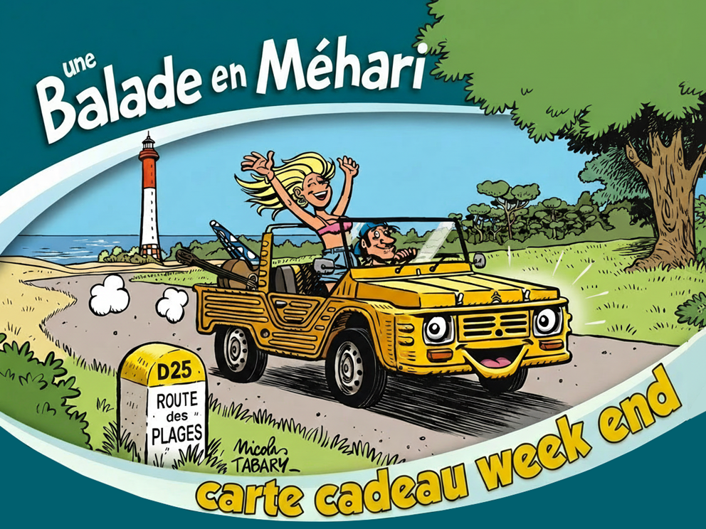 Carte cadeau week end Méhari GRAND FORMAT