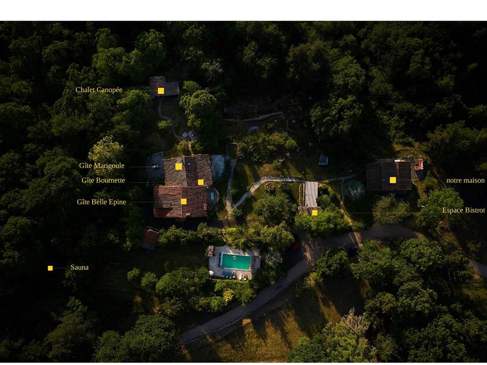 Vue aérienne domaine entier descriptif